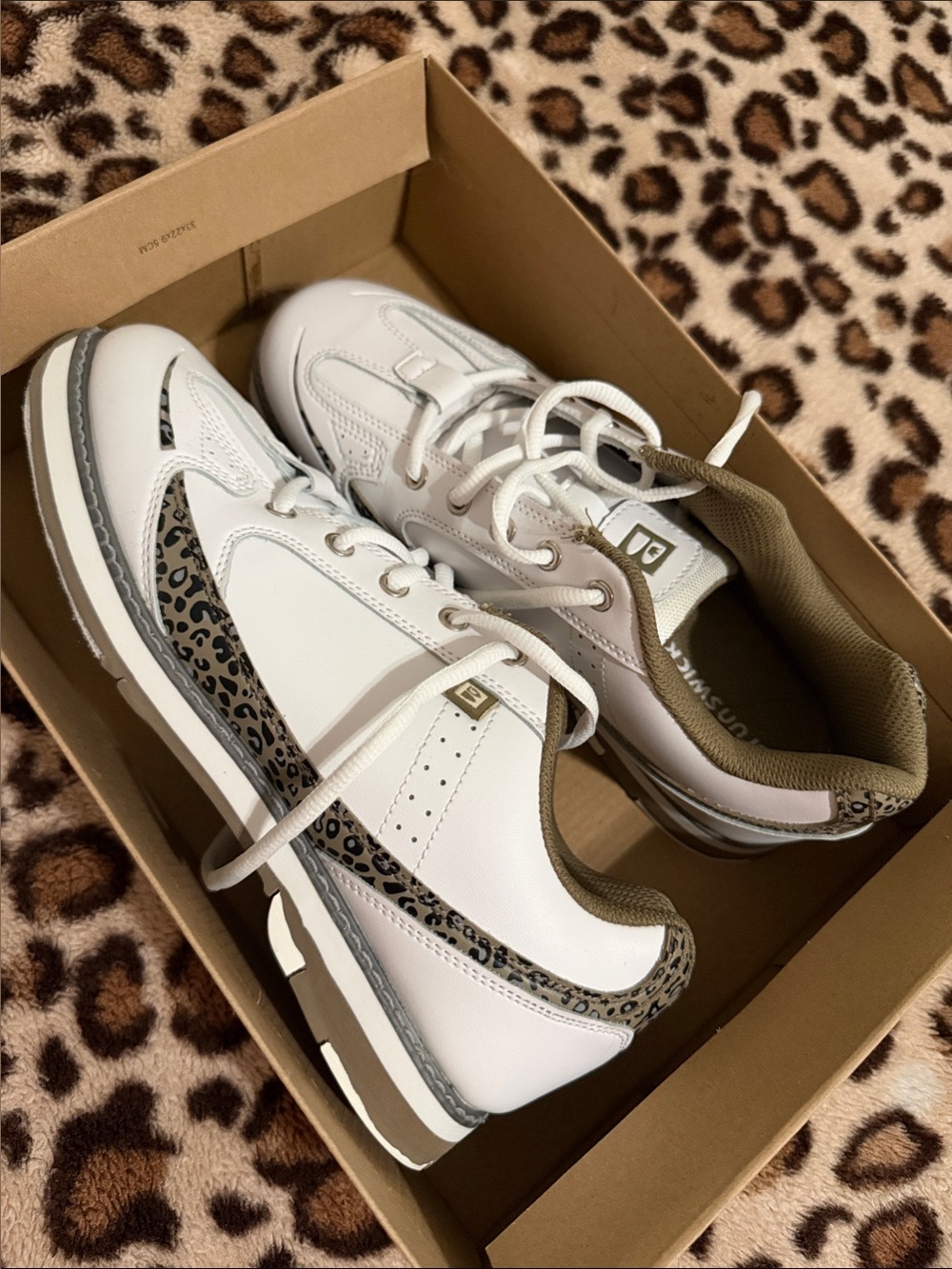 Athletic Bowling Shoes with Leopard Accents